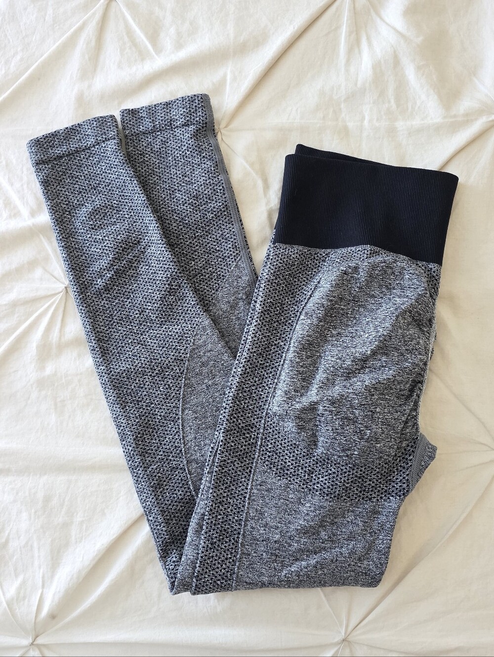 Women's Gray Seamless Scrunch Butt High Waist Sport Leggings